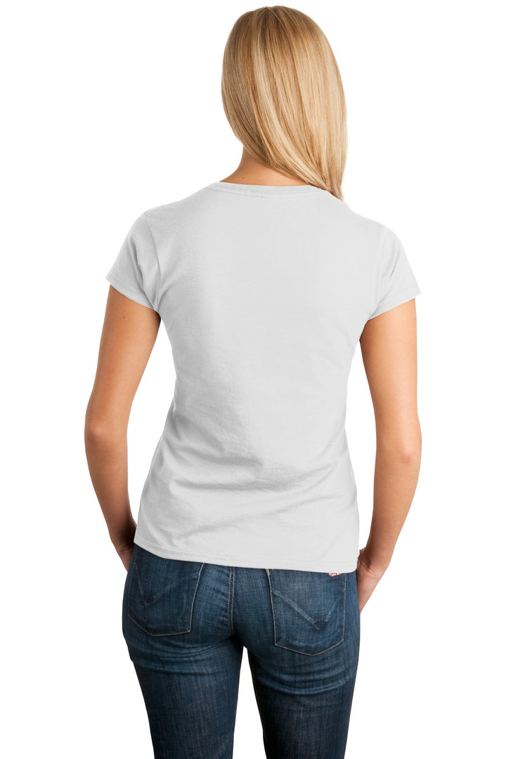 White Gildan Softstyle Women's T-Shirt. 64000L