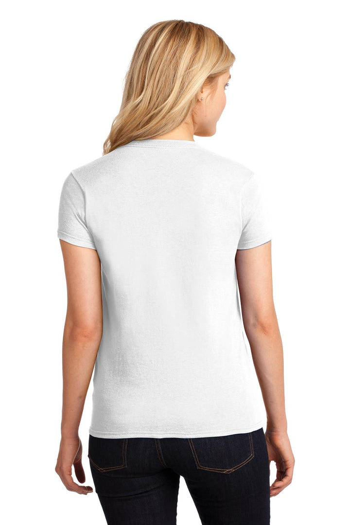 White Gildan Women's Heavy Cotton 100% Cotton T-Shirt. 5000L