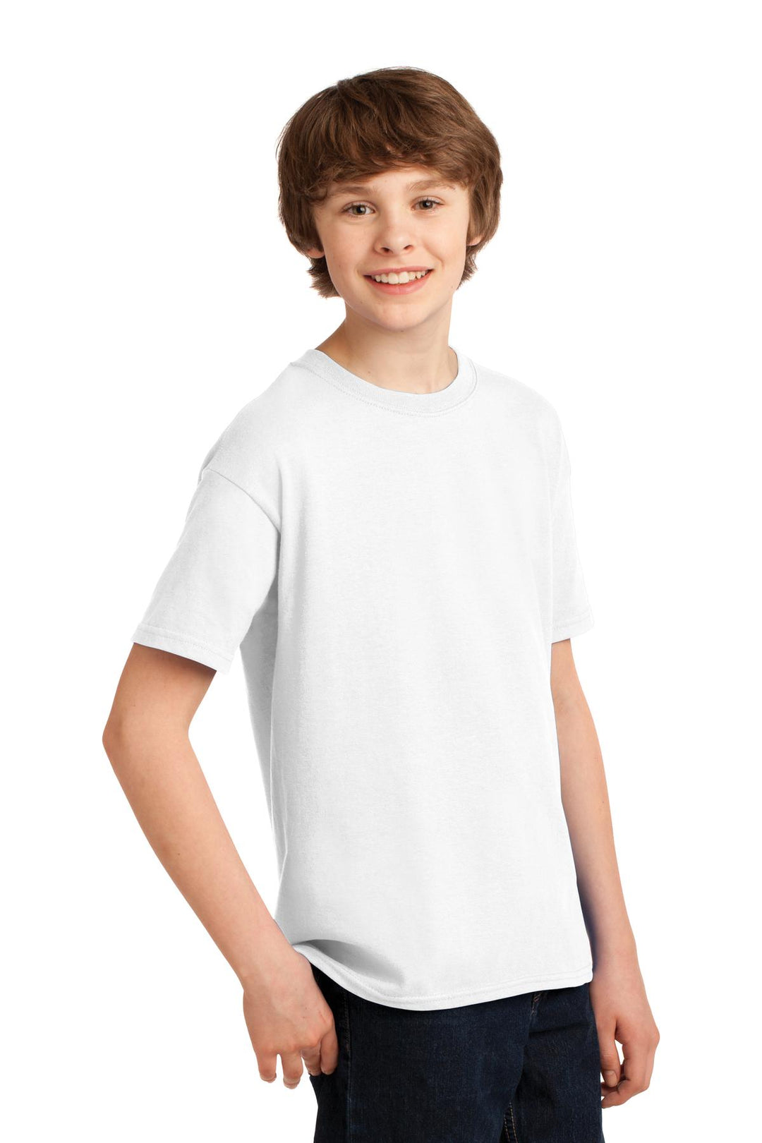 White Gildan Youth Gildan Performance T-Shirt. 42000B