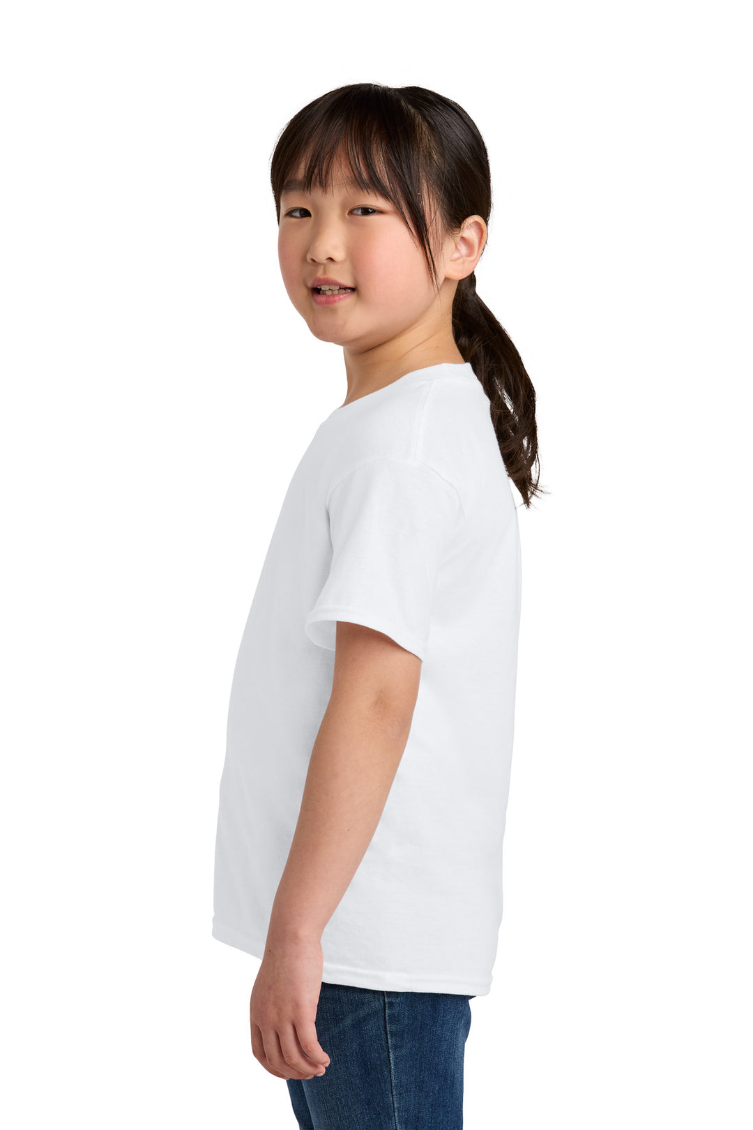 White Gildan Youth Softstyle T-Shirt 64000B