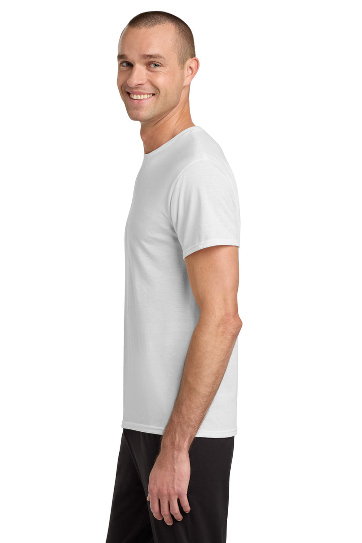 White Jerzees Dri-Power 100% Polyester T-Shirt. 21M