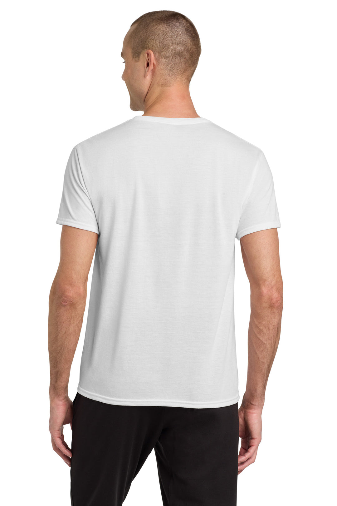 White Jerzees Dri-Power 100% Polyester T-Shirt. 21M
