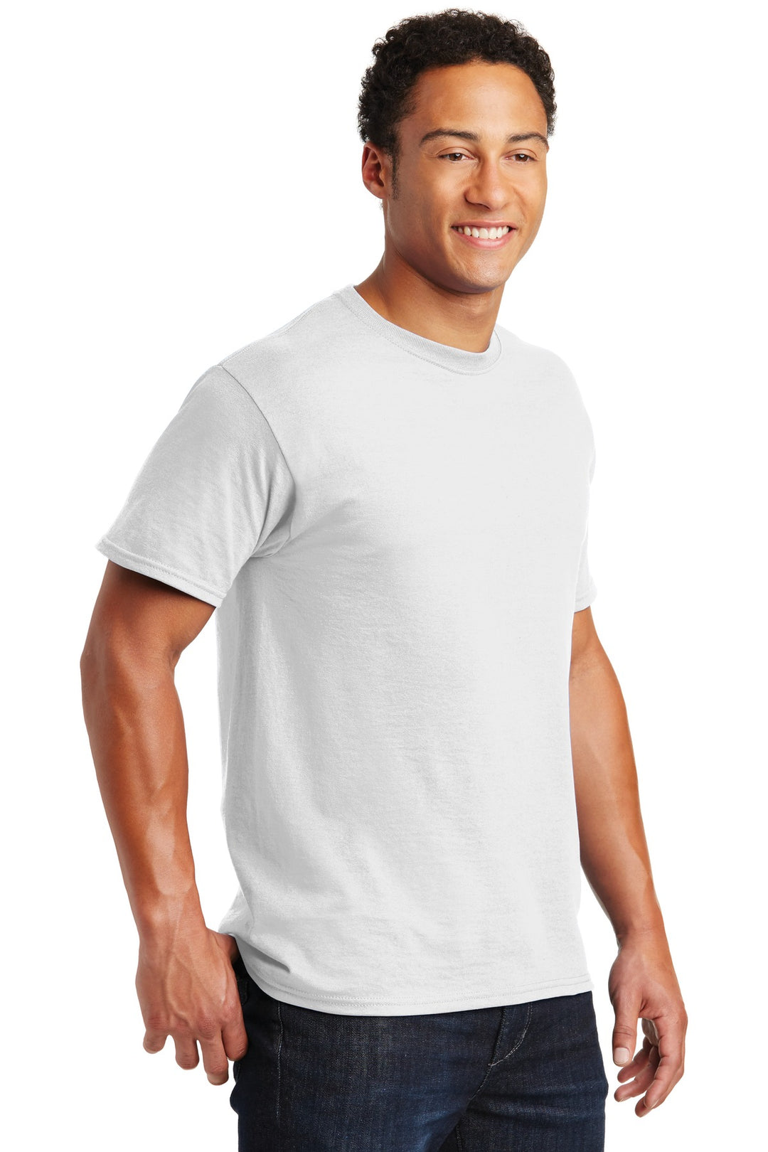 White Jerzees - Dri-Power 50/50 Cotton/Poly T-Shirt. 29M
