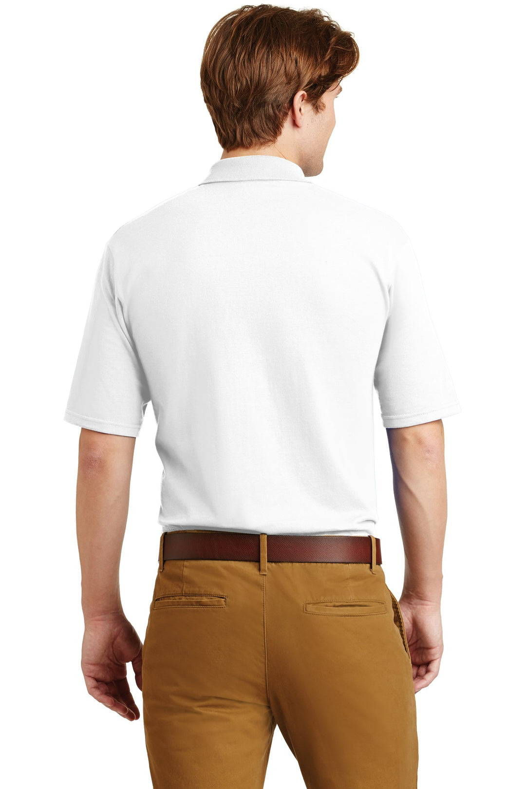White Jerzees Dri-Power Pocket Sport Shirt. 436MP