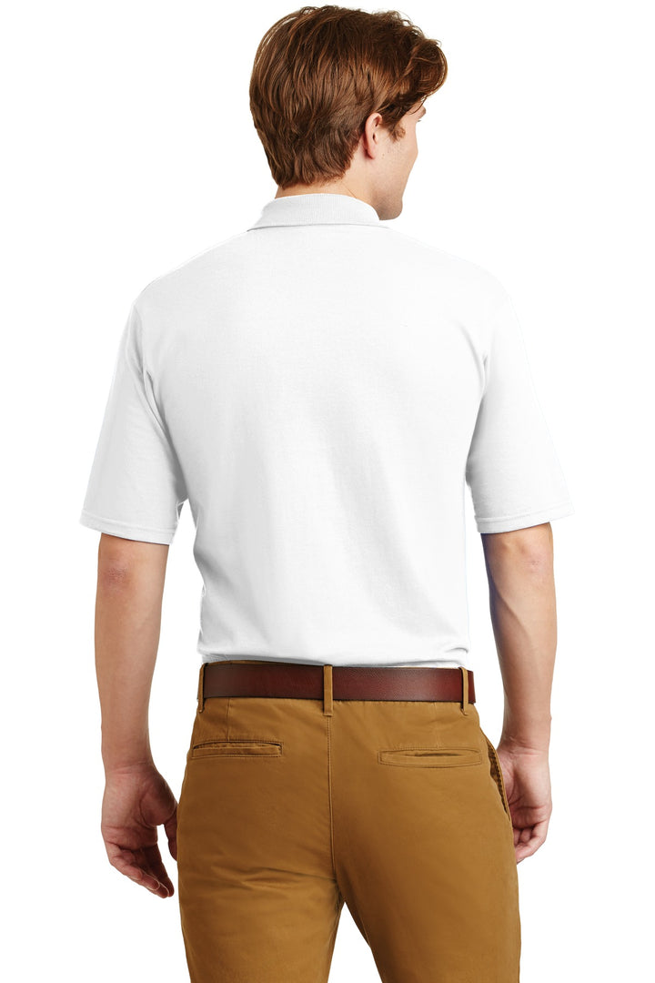 White Jerzees Dri-Power Pocket Sport Shirt. 436MP