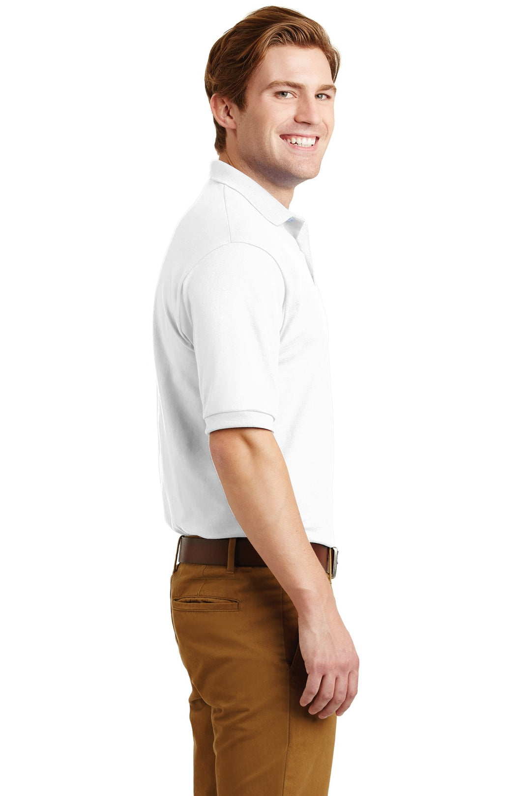 White Jerzees Dri-Power Sport Shirt. 437M