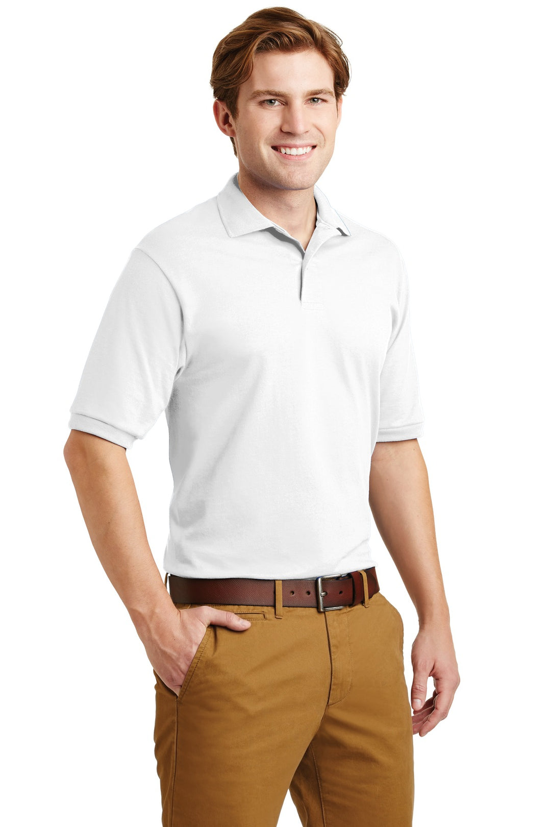 White Jerzees Dri-Power Sport Shirt. 437M