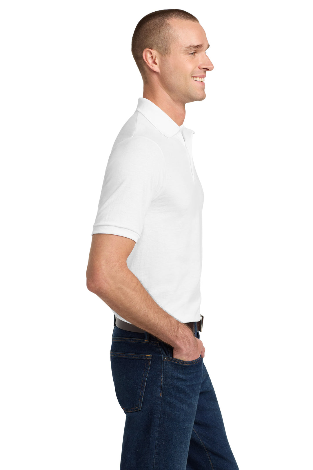 White Jerzees Dri-Power Sport Shirt. 437M