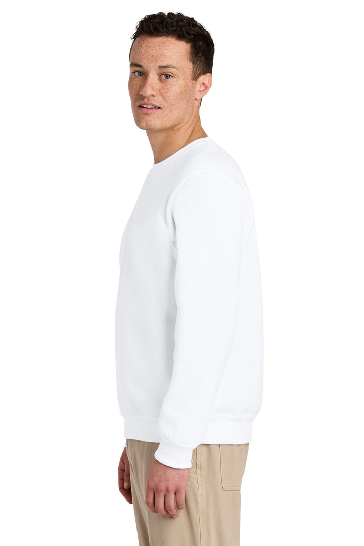 White Jerzees Eco Premium Blend Crewneck Sweatshirt 701M