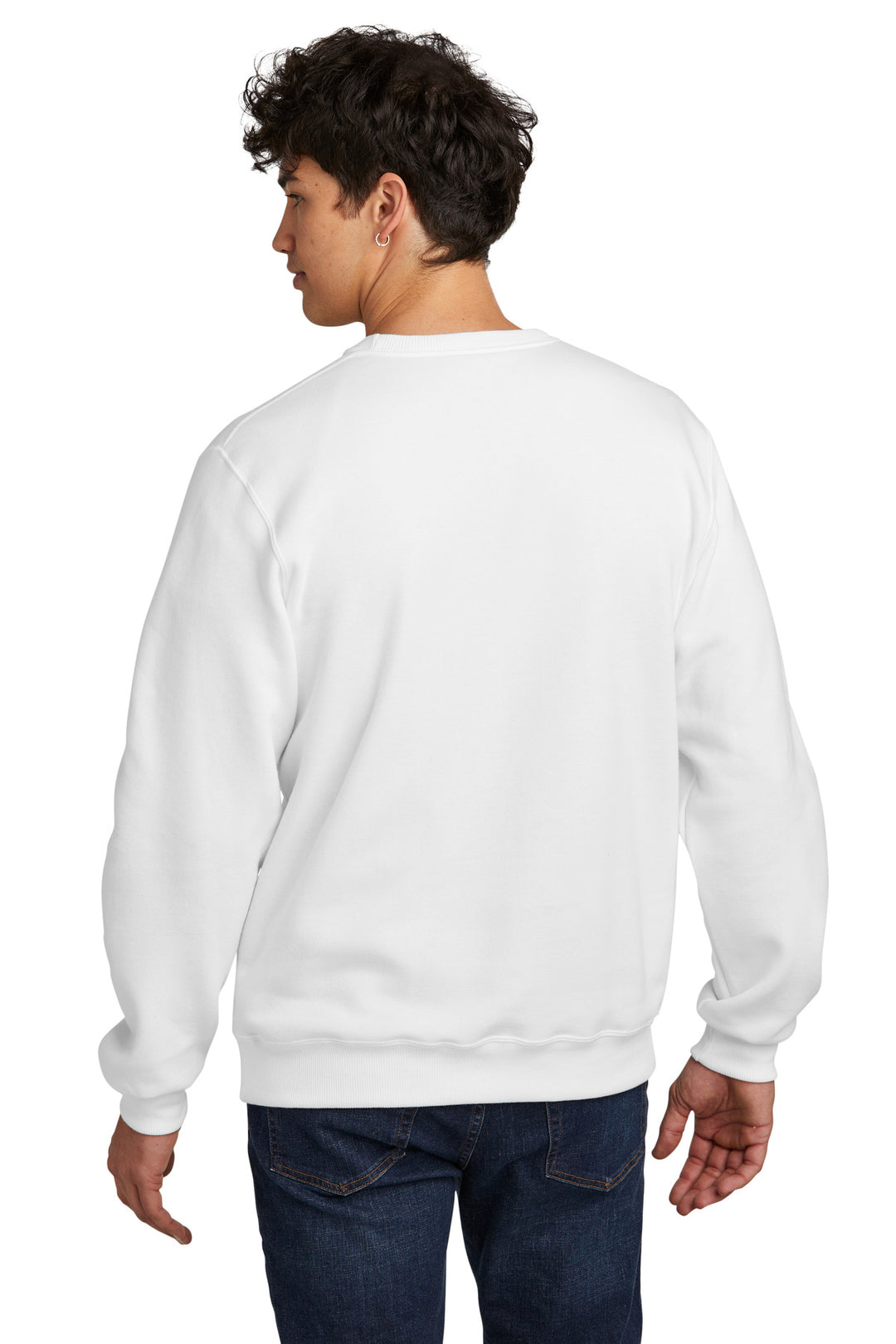 White Jerzees Eco Premium Blend Crewneck Sweatshirt 701M
