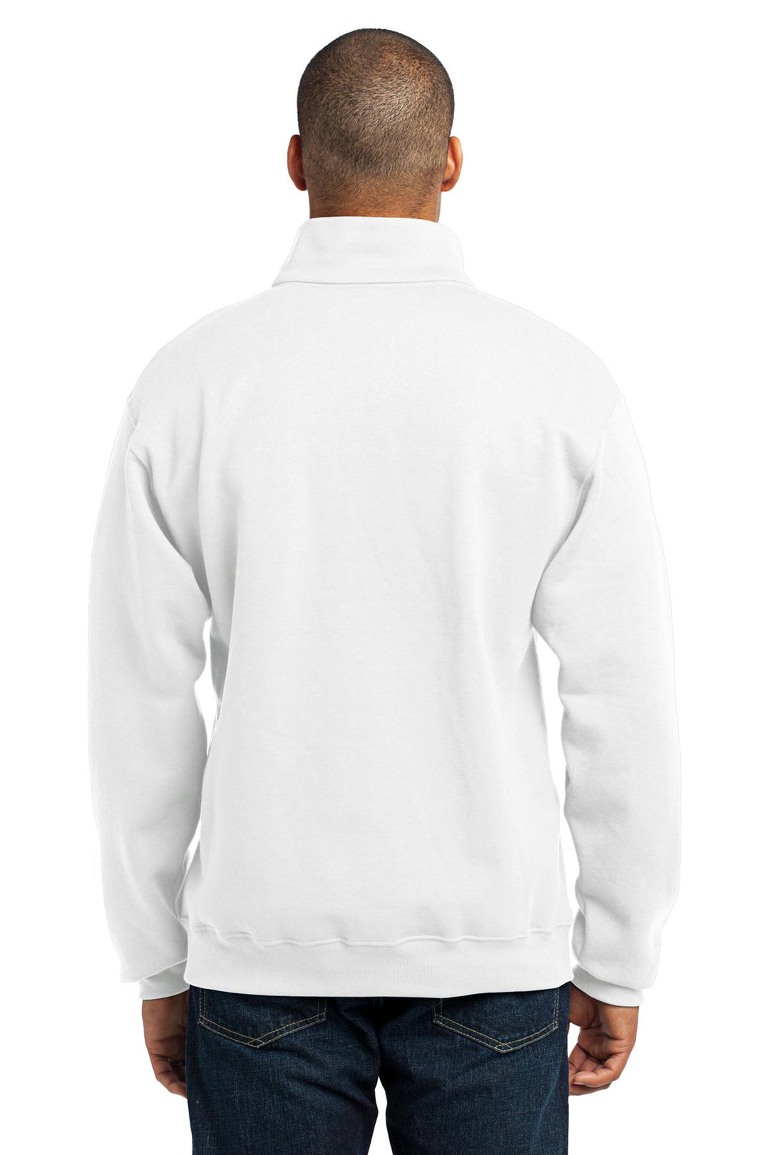 White Jerzees - NuBlend 1/4-Zip Cadet Collar Sweatshirt. 995M