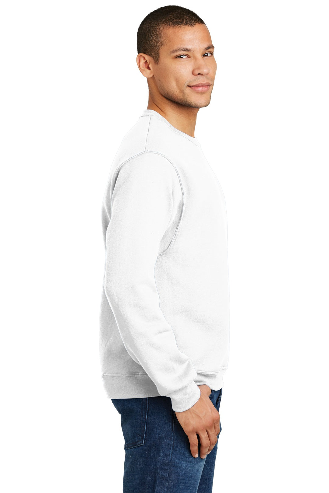 White Jerzees - NuBlend Crewneck Sweatshirt. 562M