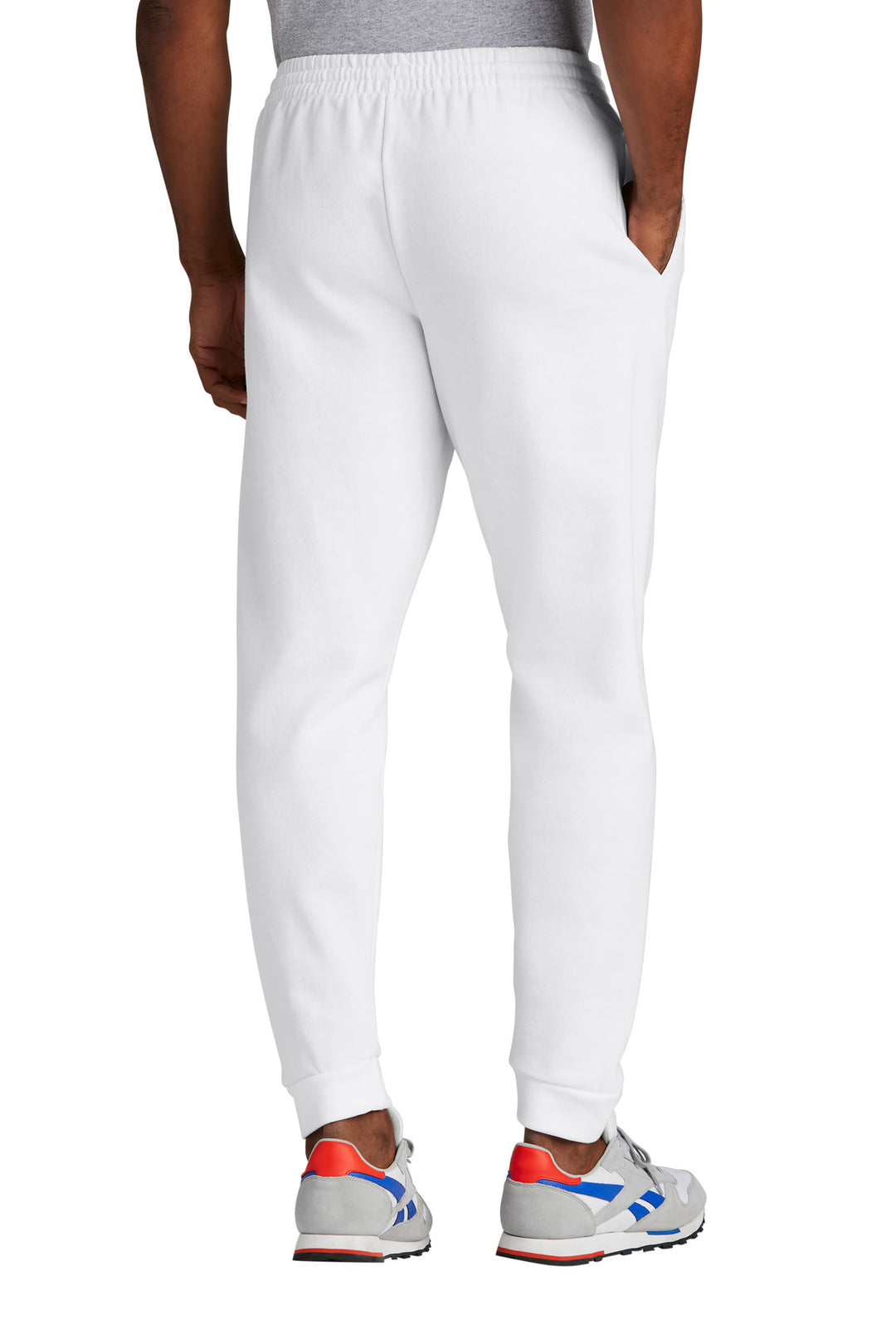 White Jerzees NuBlend Fleece Jogger 975MP