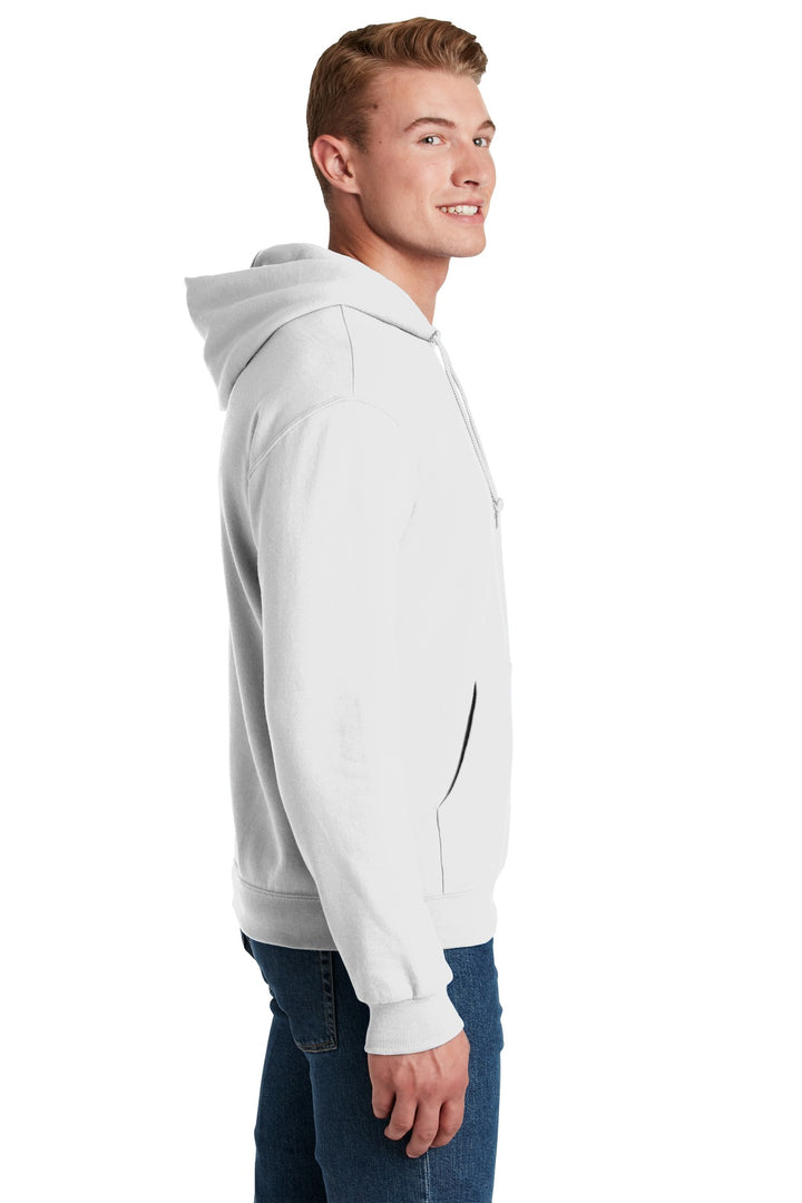 White Jerzees NuBlend Pullover Hooded Sweatshirt. 996M