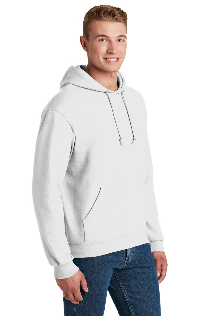 White Jerzees NuBlend Pullover Hooded Sweatshirt. 996M