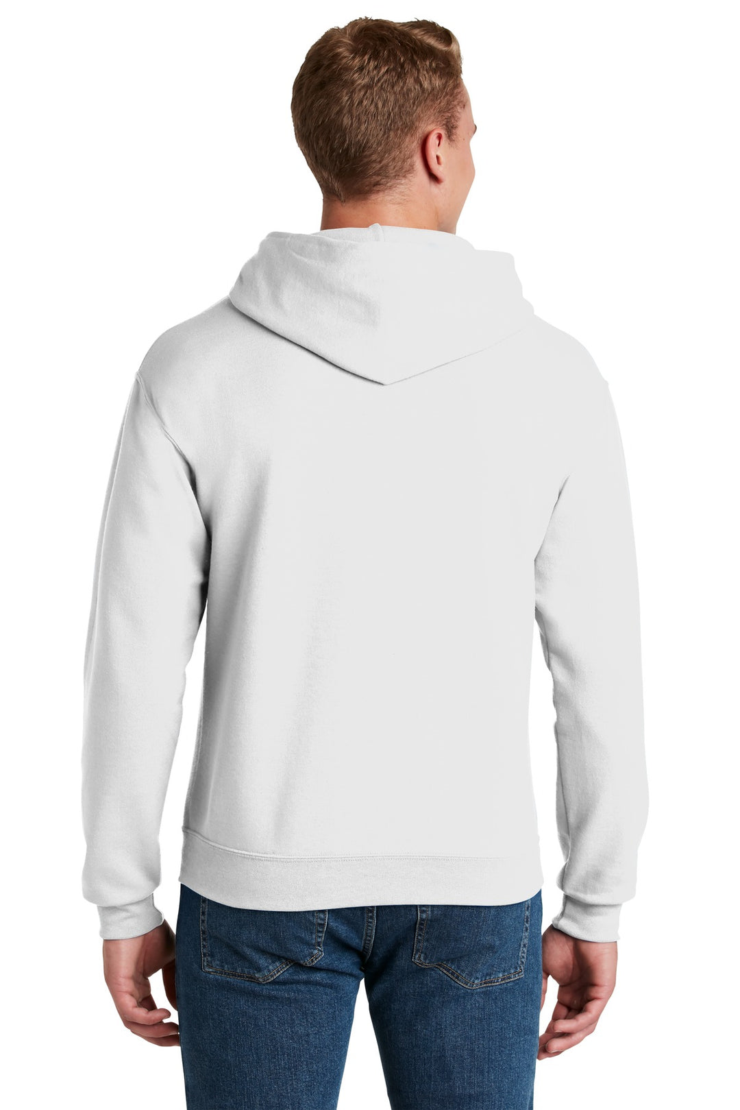 White Jerzees NuBlend Pullover Hooded Sweatshirt. 996M