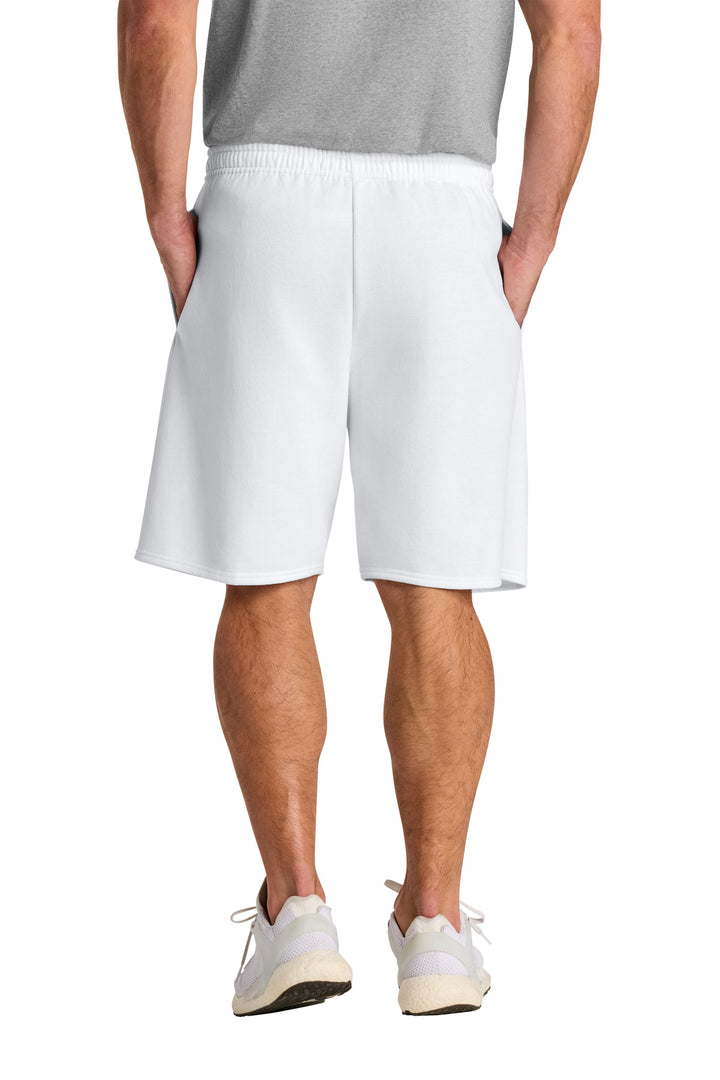White Jerzees Unisex NuBlend Pocketed Sweat Short 978MP