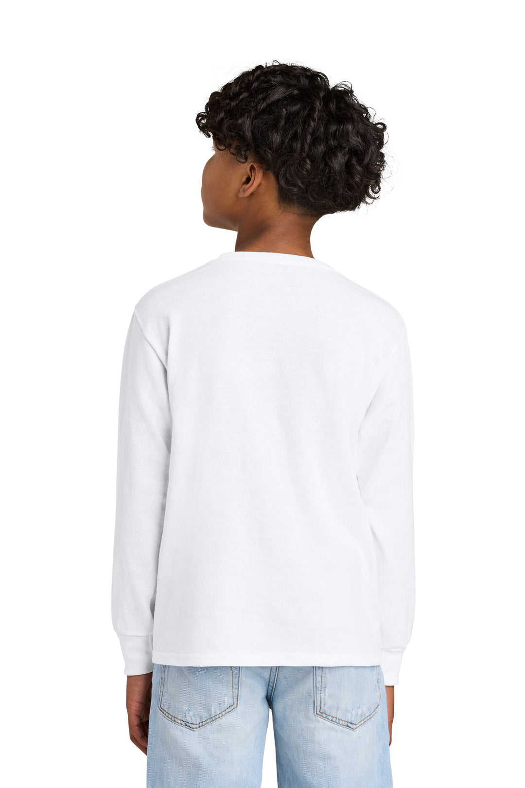 White Jerzees Youth Dri-Power 50/50 Cotton/Poly Long Sleeve 29BL