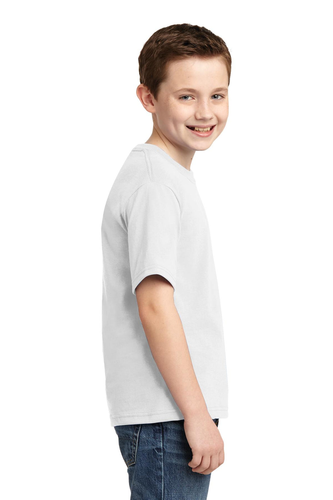 White Jerzees - Youth Dri-Power 50/50 Cotton/Poly T-Shirt. 29B