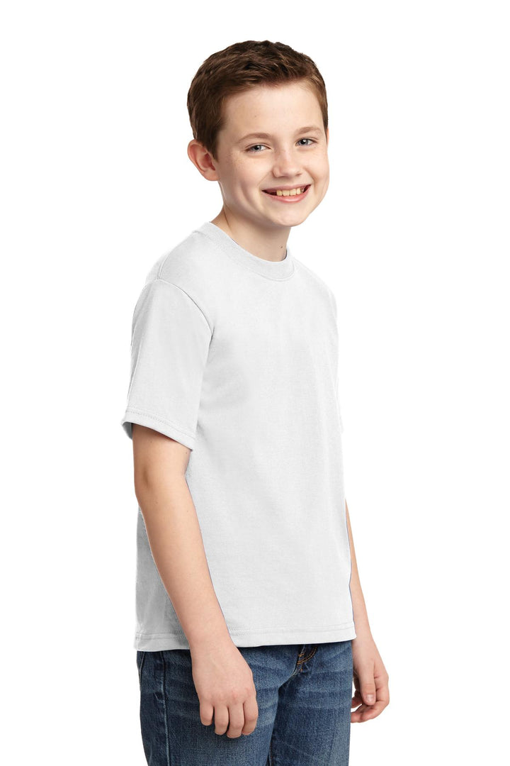 White Jerzees - Youth Dri-Power 50/50 Cotton/Poly T-Shirt. 29B