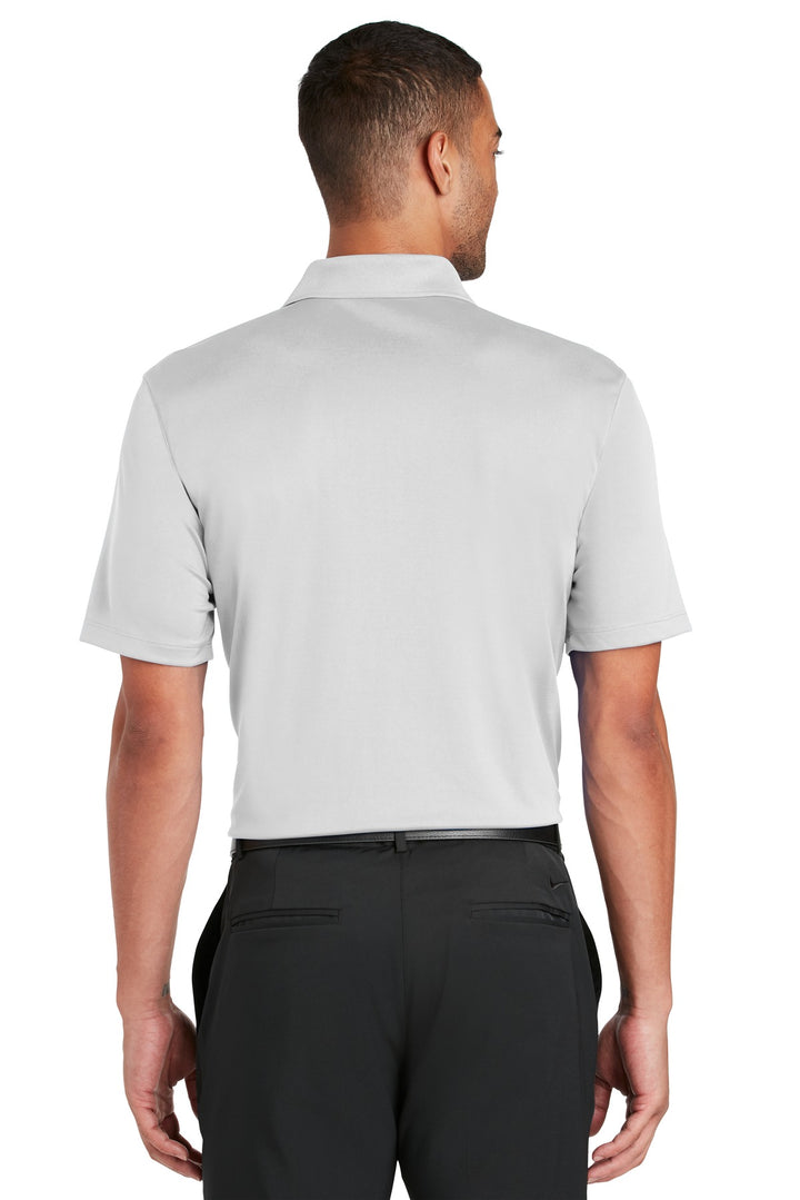 White Nike Dri-FIT Classic Fit Players Polo with Flat Knit Collar. 838956