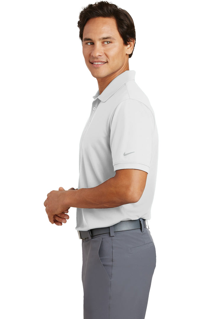 White Nike Dri-FIT Players Modern Fit Polo. 799802