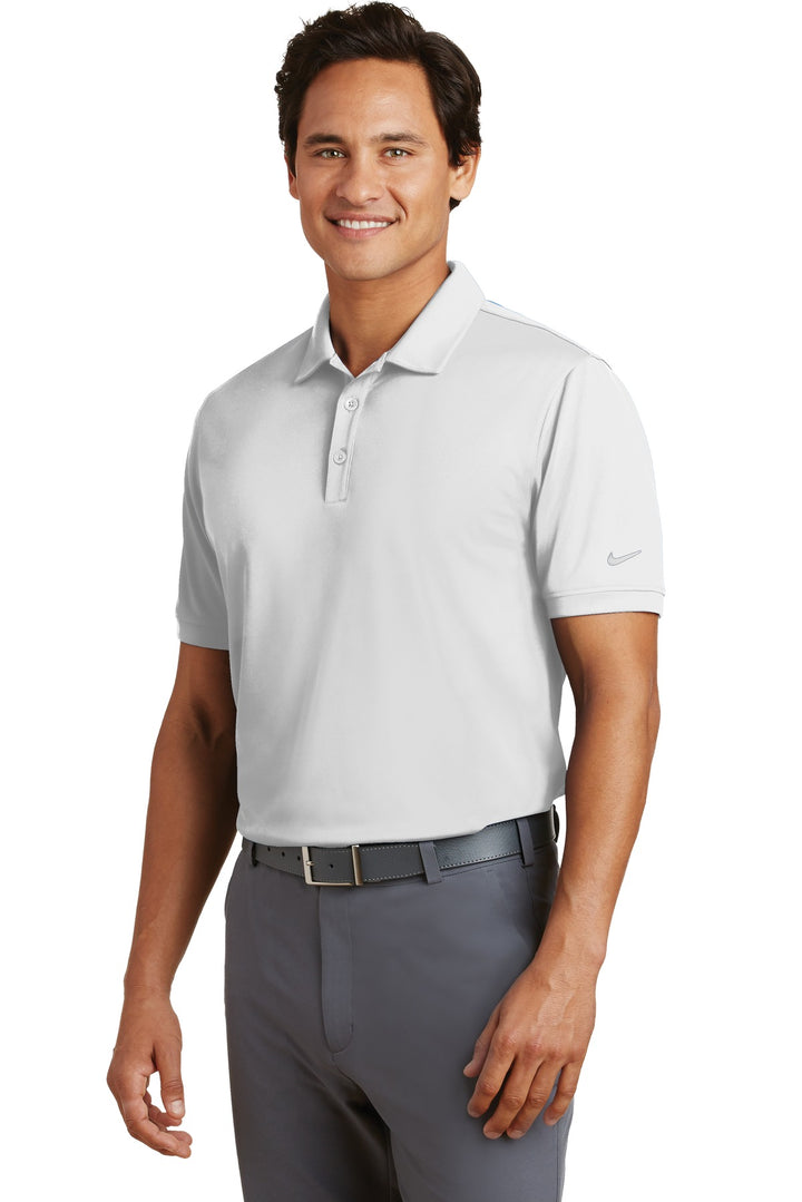 White Nike Dri-FIT Players Modern Fit Polo. 799802