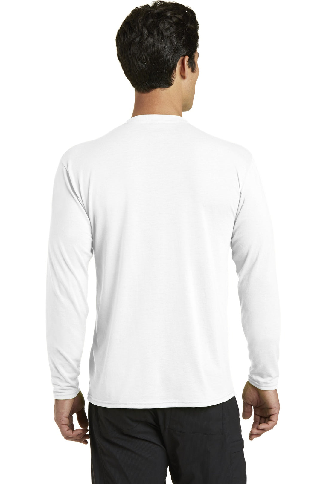 White Port & Company Long Sleeve Performance Blend Tee. PC381LS