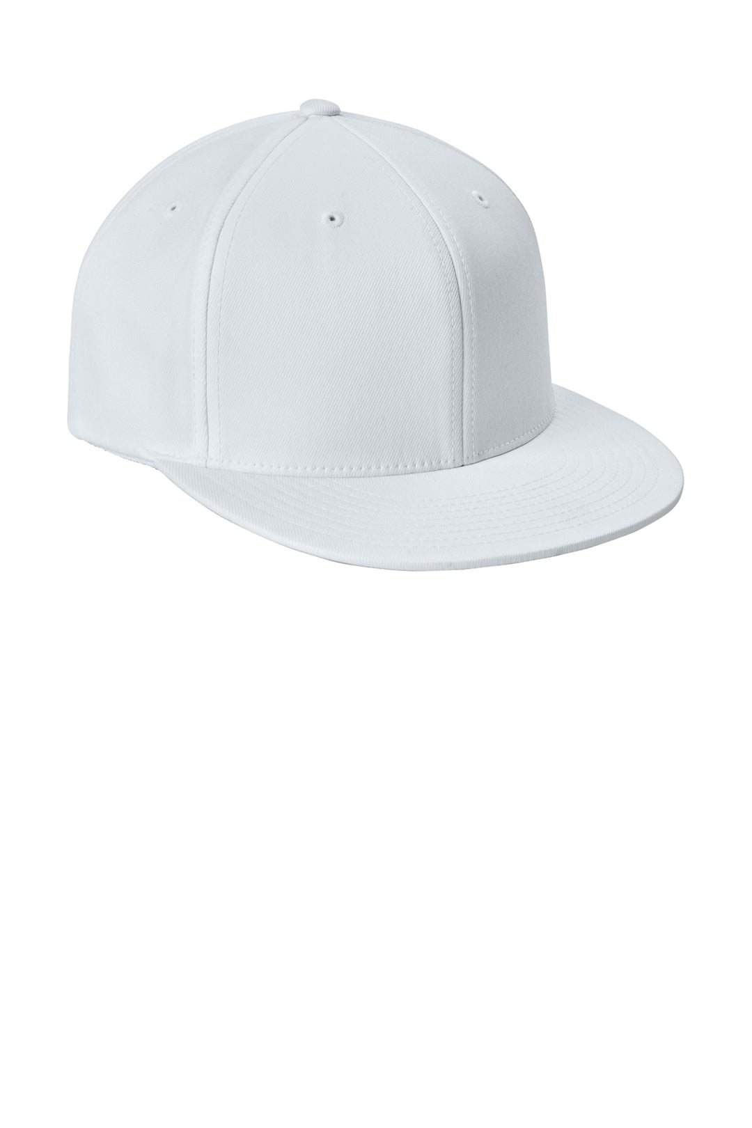 White Sport-Tek Flexfit Flat Bill Cap STC56