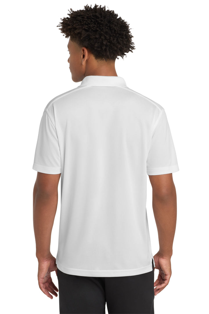 White Sport-Tek PosiCharge Micro-Mesh Polo. ST680