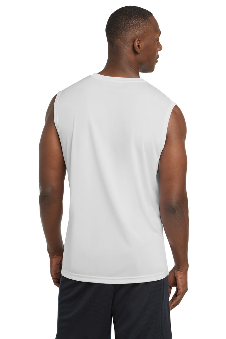 White Sport-Tek Sleeveless PosiCharge Competitor Tee. ST352