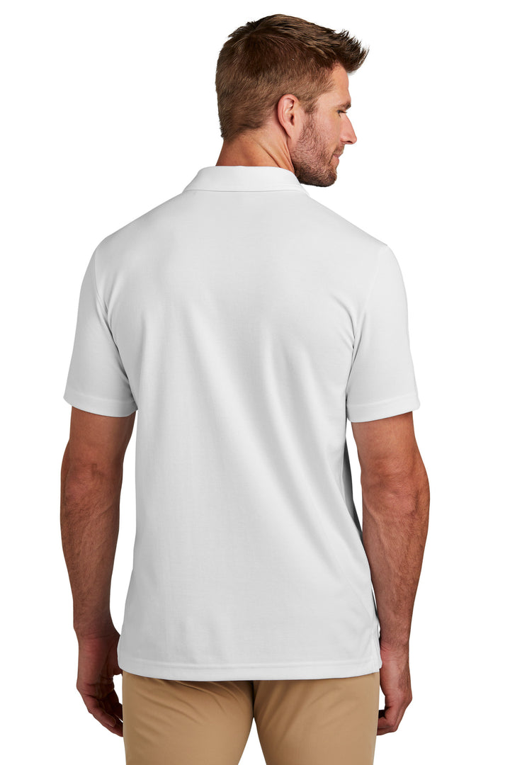 White TravisMathew Coastal Chest Stripe Polo TM1MY402