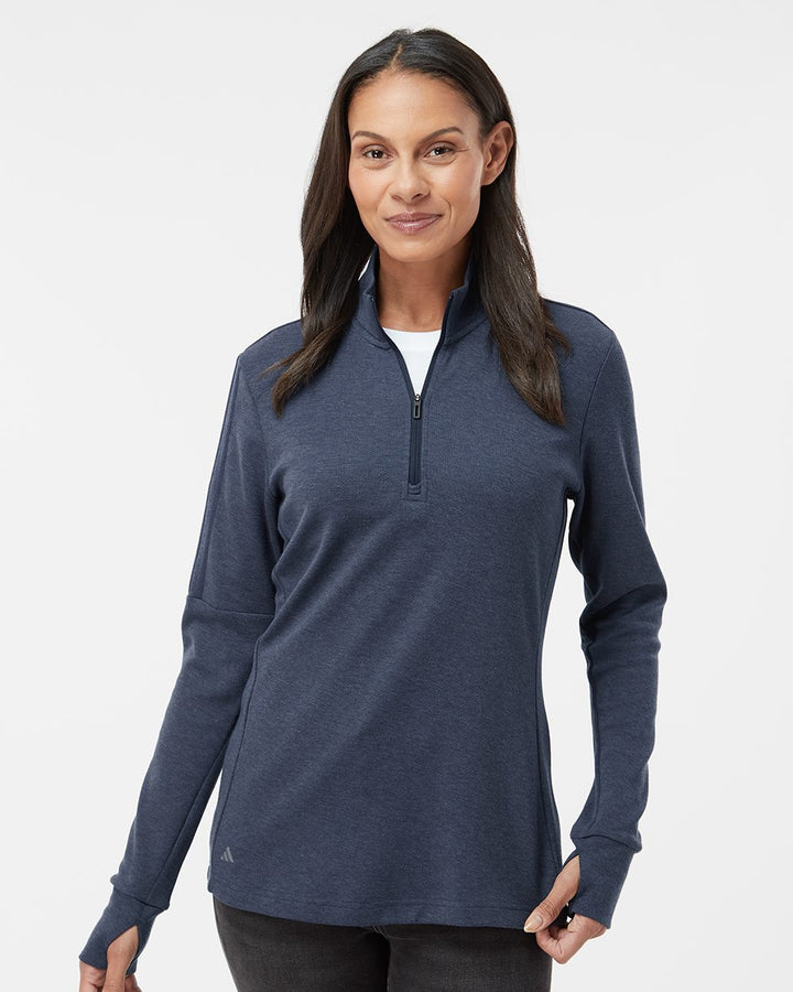 Women's 3-Stripes Quarter-Zip Sweater - A555  grouped