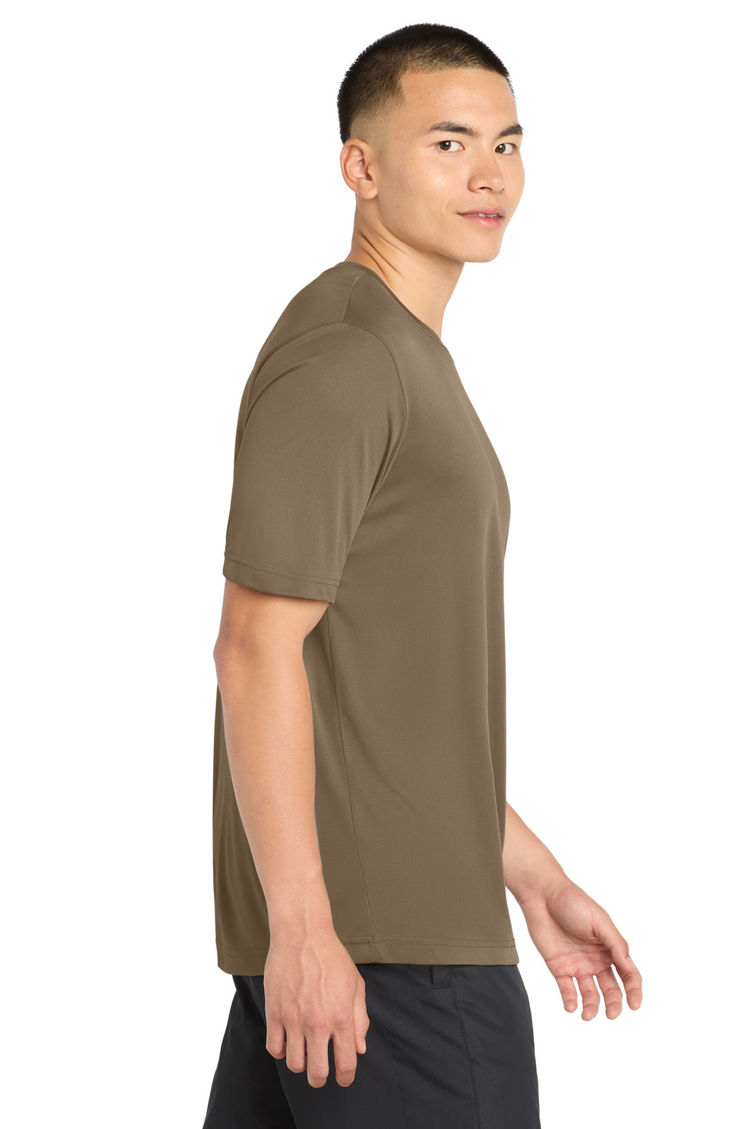 Woodland Brown Sport-Tek PosiCharge Competitor Tee. ST350