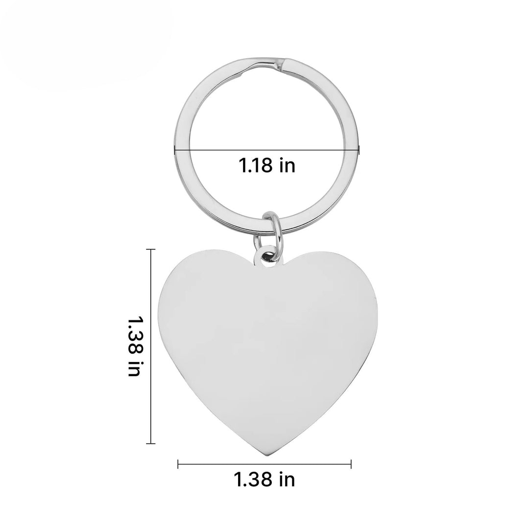 Stainless Steel Heart Keychain