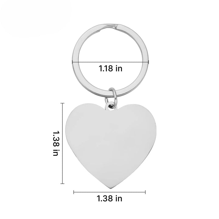 Stainless Steel Heart Keychain
