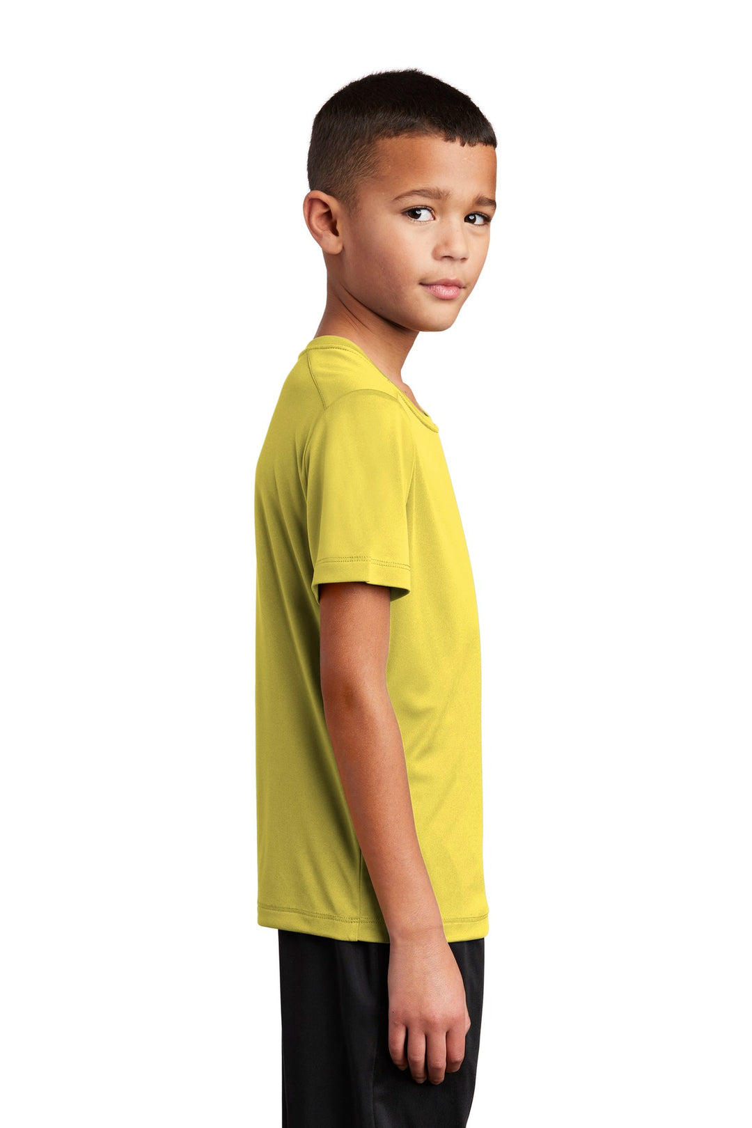 Yellow Sport-Tek Youth Posi-UV Pro Tee. YST420