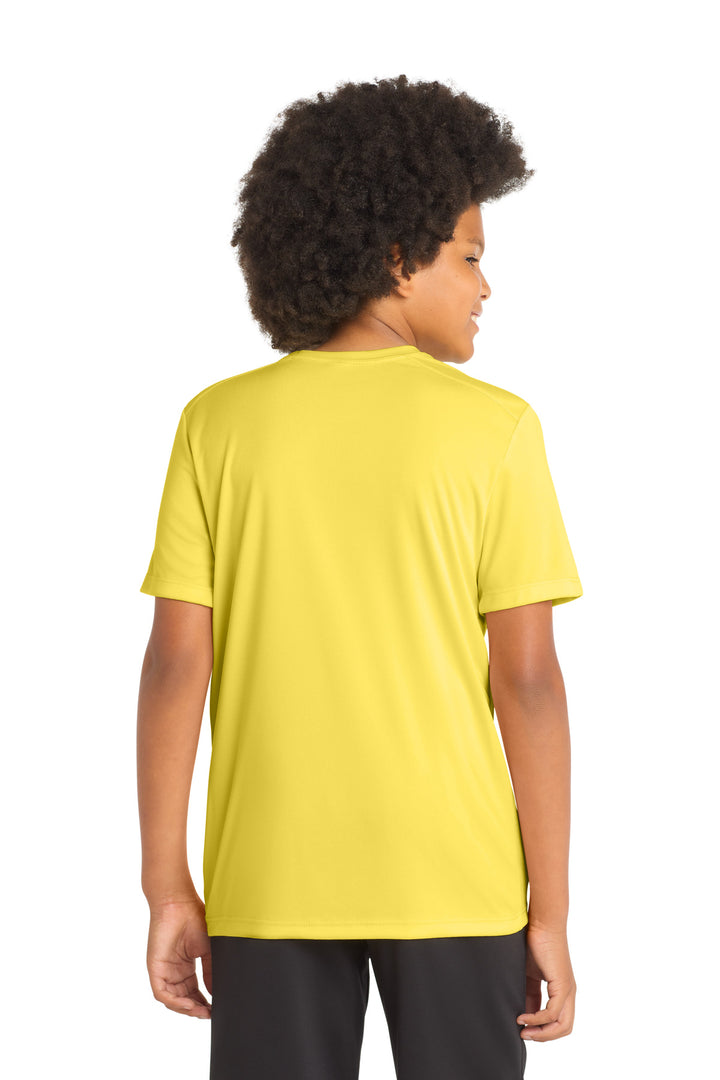 Yellow Sport-Tek Youth Posi-UV Pro Tee. YST420