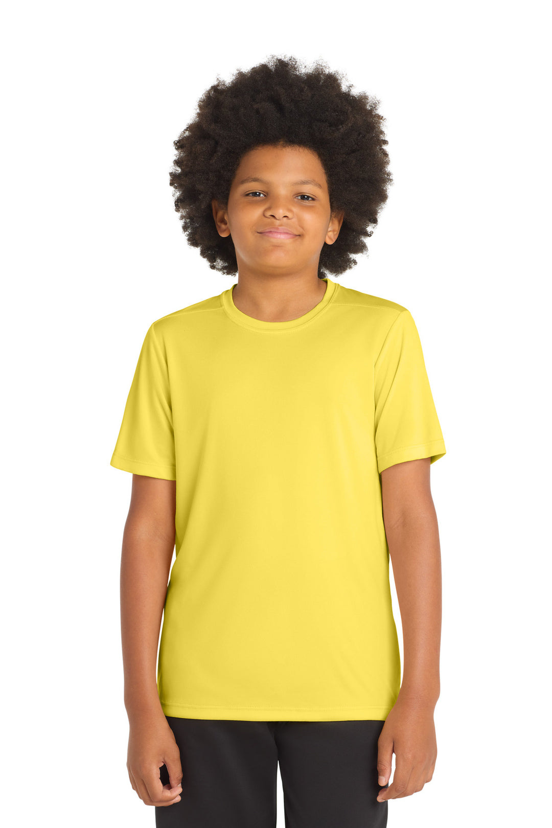 Yellow Sport-Tek Youth Posi-UV Pro Tee. YST420